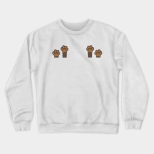 Brown paw print boobs Crewneck Sweatshirt